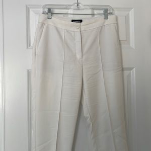 EXPRESS Ankle High Rise White Work Pants